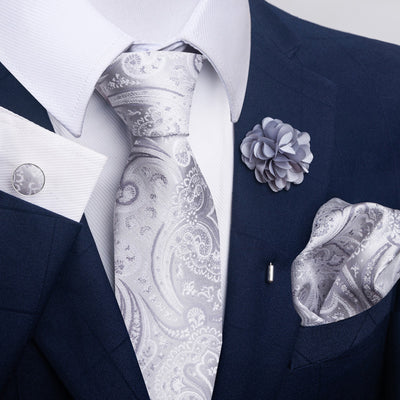 Combo Corbata, Traje y Pañuelo de Bolsillo para Hombre - Juego 8 - Image 44