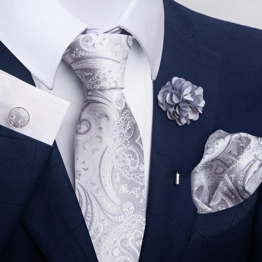 Combo Corbata, Traje y Pañuelo de Bolsillo para Hombre - Juego 8 - Image 44