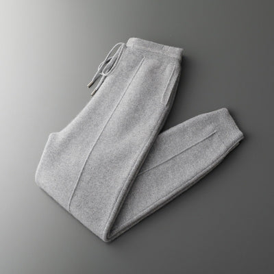 Pantalones de Lana Tejidos con Puño Cálido para Hombre - Casual Ejecutivo Primavera Otoño - Image 8