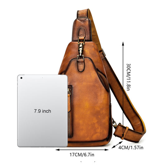Bolso de Cuero Retro Multifuncional para Hombre y Mujer - Image 5