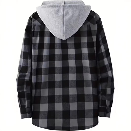 Sudadera Hoodie Cuadros para Hombre - Manga Larga - Image 2