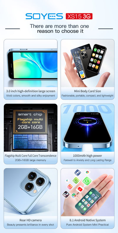 Smartphone Compacto S23PRO - Pantalla 3.0", Android, 16GB, Conectividad 3G y WiFi - Image 10
