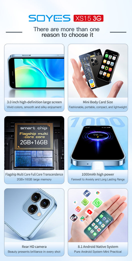 Smartphone Compacto S23PRO - Pantalla 3.0", Android, 16GB, Conectividad 3G y WiFi - Image 10