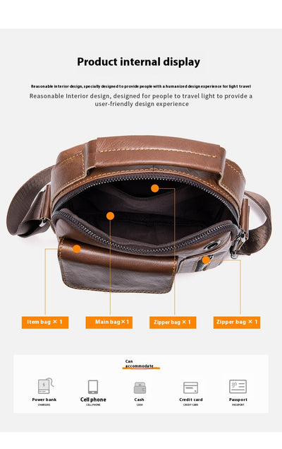 Bolso Crossbody de Cuero Minimalista para Hombre - Image 24