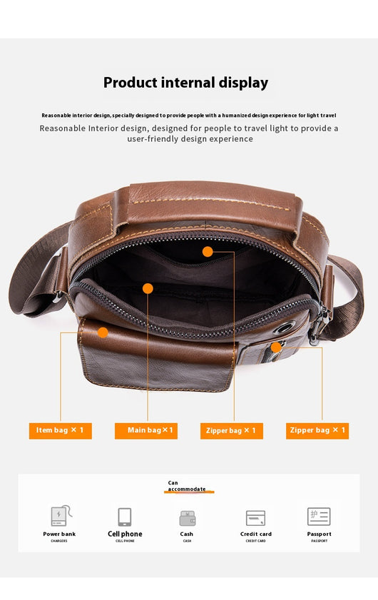 Bolso Crossbody de Cuero Minimalista para Hombre - Image 24