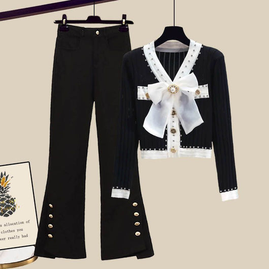 Conjunto Otoñal para Mujer Talla Grande con Detalle de Moño - Image 6