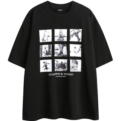 Camiseta Estampada Jiugongge de Manga Corta para Hombre - Image 2