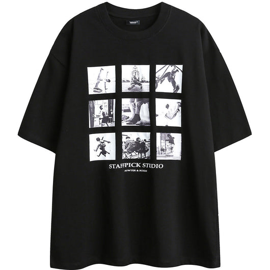 Camiseta Estampada Jiugongge de Manga Corta para Hombre - Image 2