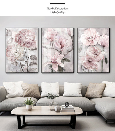 Póster Decorativo Flores para Baño y Sala - Cuadro sin Marco