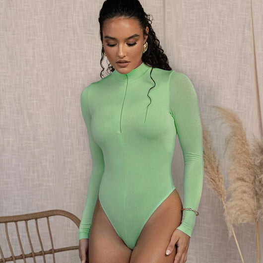 Jumpsuit Ajustado de Manga Larga con Cierre para Mujer - Image 2