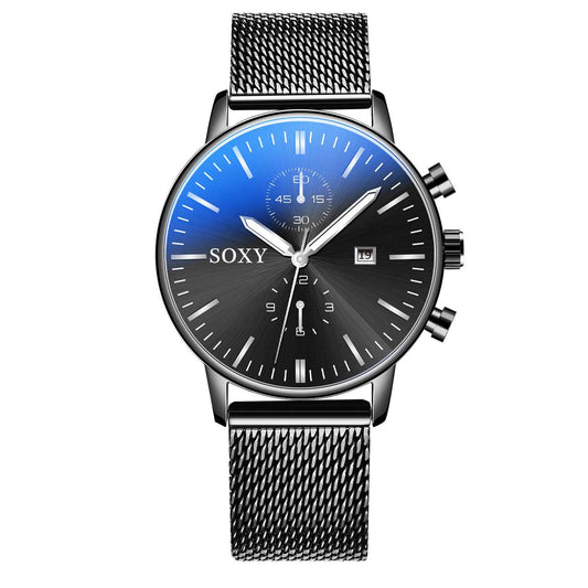 Reloj de Pulsera con Malla Metálica para Hombre