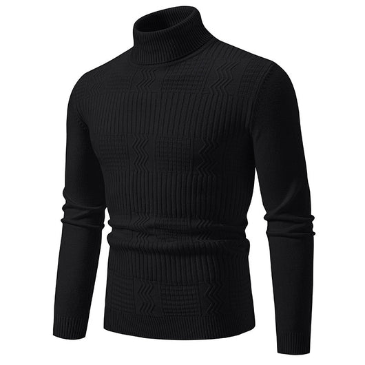 Suéter Jacquard Hombre en Color Sólido para Abrigo - Image 9