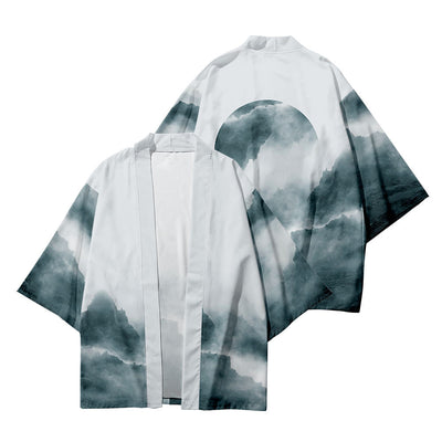 Camisa Haori Kimono con Estampado de Costura - Manga Tres Cuartos - Image 5