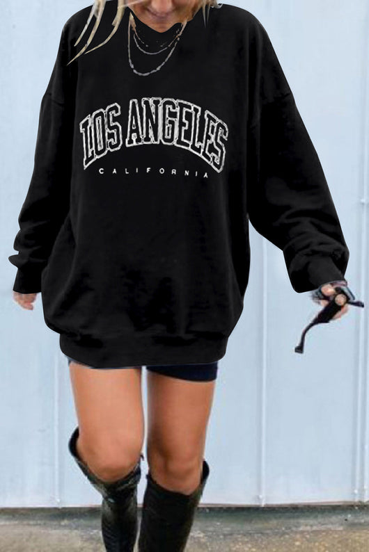 Sudadera Suelta sin Capucha con Estampado de Letras para Mujer - Image 14