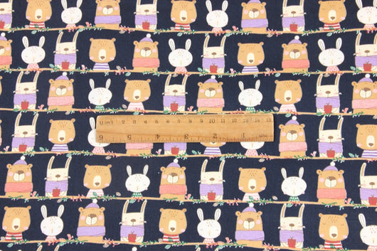 Tela de Algodón Estampada con Animales Lindos - Artesanal para DIY - Image 14