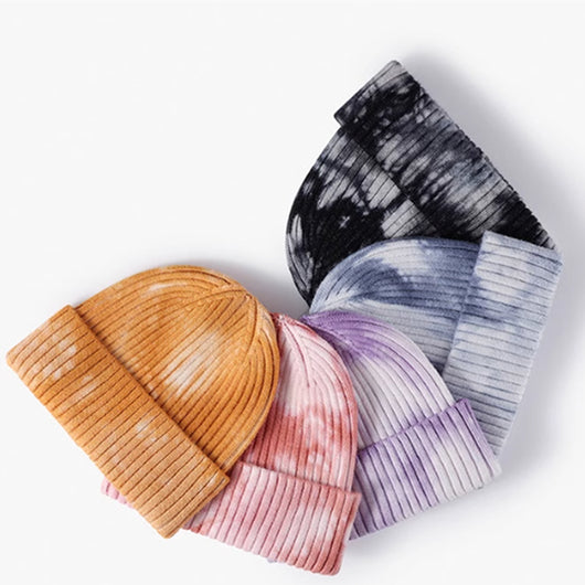 Gorro de Lana Tie-Dye Personalizado para Abrigo