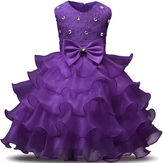 Vestido de Princesa sin Mangas para Niñas - Diseño Pomposo para Bodas y Eventos - Image 16