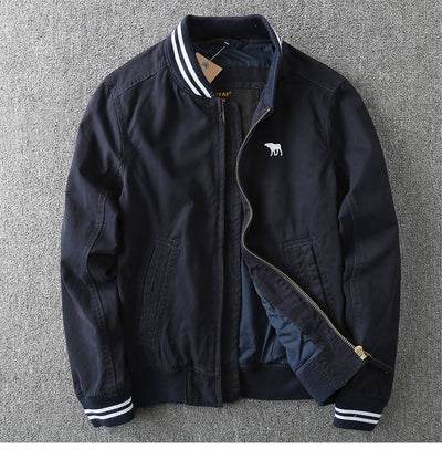 Chaqueta Bomber Cuello Alto Hombre Primavera Otoño - Image 12