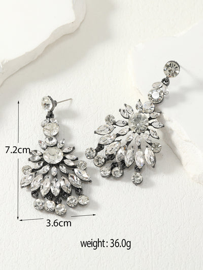 Aretes de Cristal Lujo Geométricos con Gota de Agua - Image 13