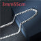 S925 Sterling Silver Plated Simple Trendy Men's Curb Necklace Domineering Cuban Clavicle Chain 3mm55cm 925 Silver Plated