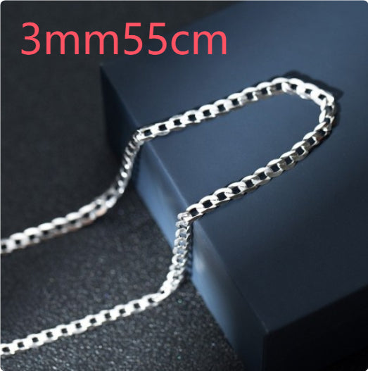 Cadena Cubana de Plata Esterlina S925 para Hombre - Collar Dominante de Clavícula - Image 15