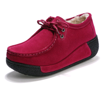 Zapatos Casuales de Cuero con Cordones y Suela Gruesa para Mujer - Image 38