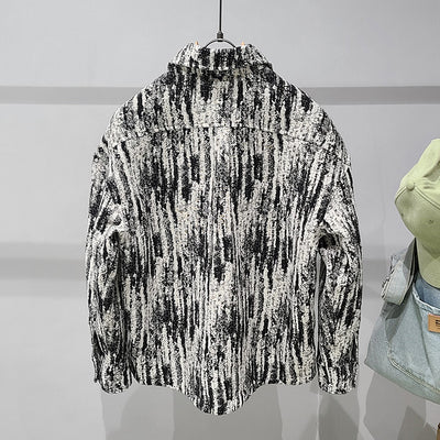 Camisa Chaqueta Manga Larga Tie Dye Tweed para Hombre - Image 7