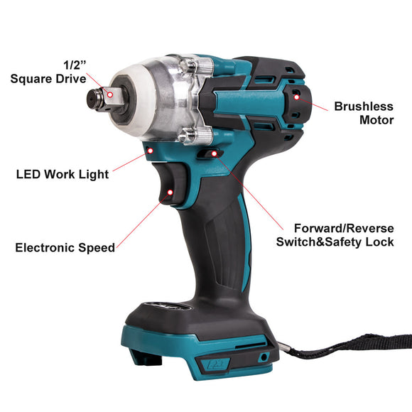 Llave de Impacto Inalámbrica Brushless Dual