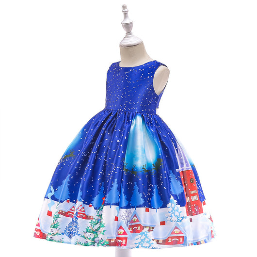 Falda Navideña Infantil Estampado Papá Noel Largo Medio - Image 9