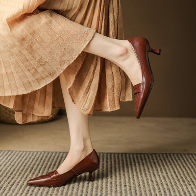 Zapatos de Tacón Medio con Punta Fina y Detalles Calados - Tallas Grandes - Image 39