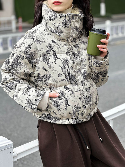 Abrigo Acolchado Suelto de Algodón para Mujer - Estilo Casual - Image 9