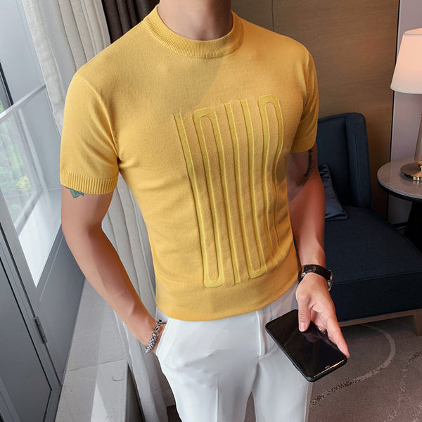 Camiseta Básica Hombre Cuello Redondo Manga Corta