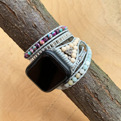 Pulsera de Piedra Natural Multicapa con Enrollado Ajustable - Image 10