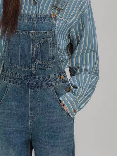Camisa Vaquera Suelta con Tirantes Azules - Efecto Adelgazante - Image 10