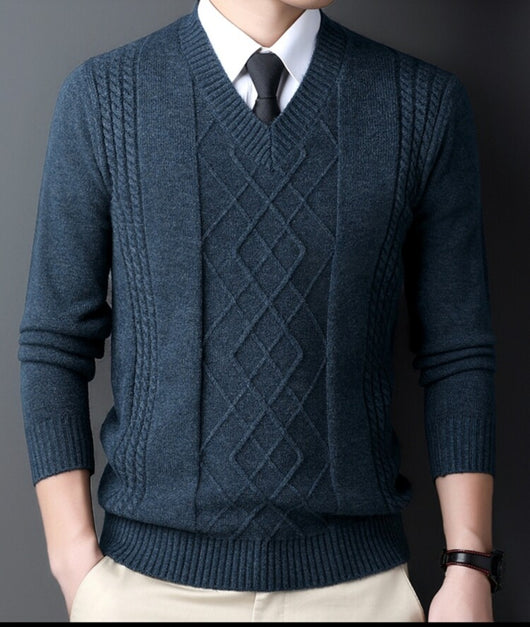 Suéter Casual para Hombre con Cuello Tipo Polo - Pullover de Punto - Image 33