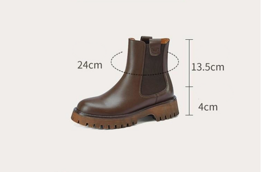 Botas Tubo Retro Slim Marrón Humo para Mujer - Image 7