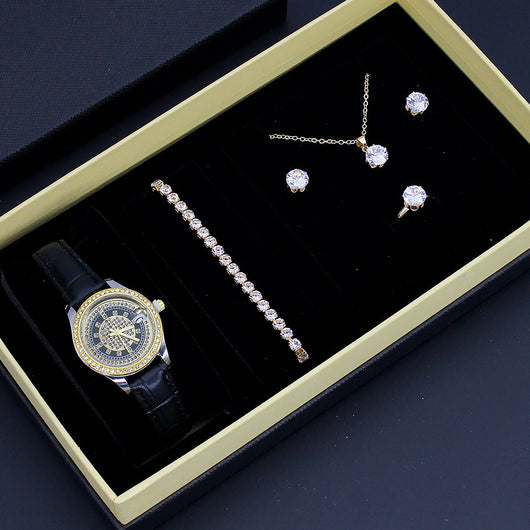 Reloj Elegante para Mujer con Diseño Cruzado - Conjunto de Joyería para San Valentín - Image 9