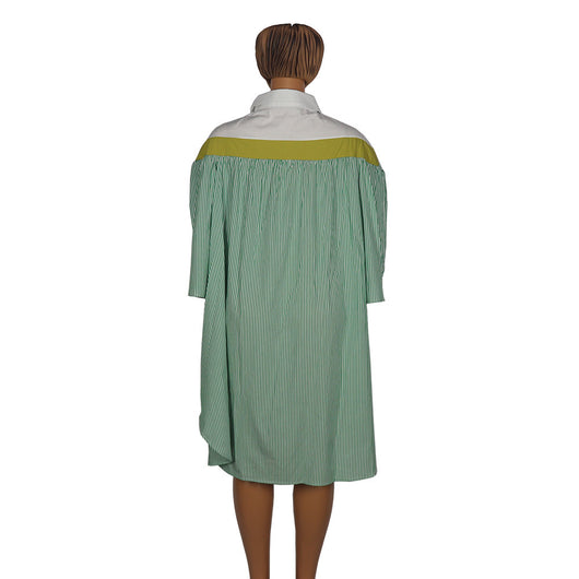 Vestido Camisero Suelto a Rayas para Mujer - Image 17
