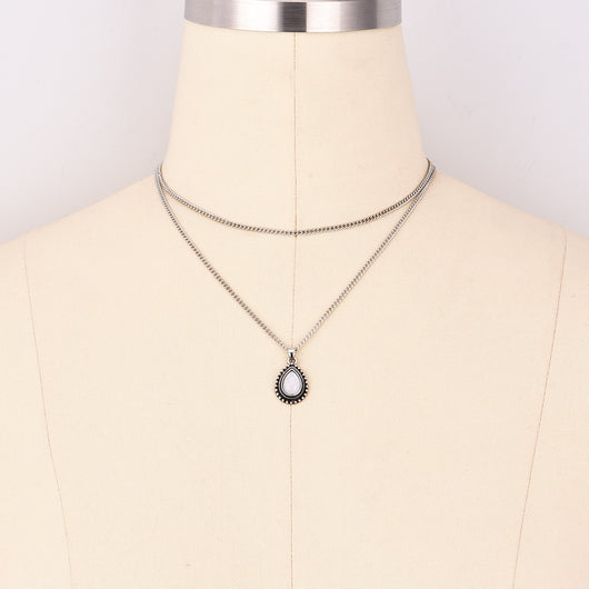 Collar de Gota de Agua con Piedra Personalidad - Moda Europea y Americana - Image 3