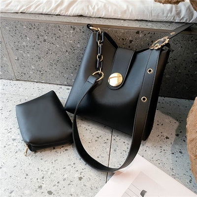 Set de 2 Bolsos de Cuero Genuino para Mujer - Bolso Tipo Bucket y Mensajero - Image 23
