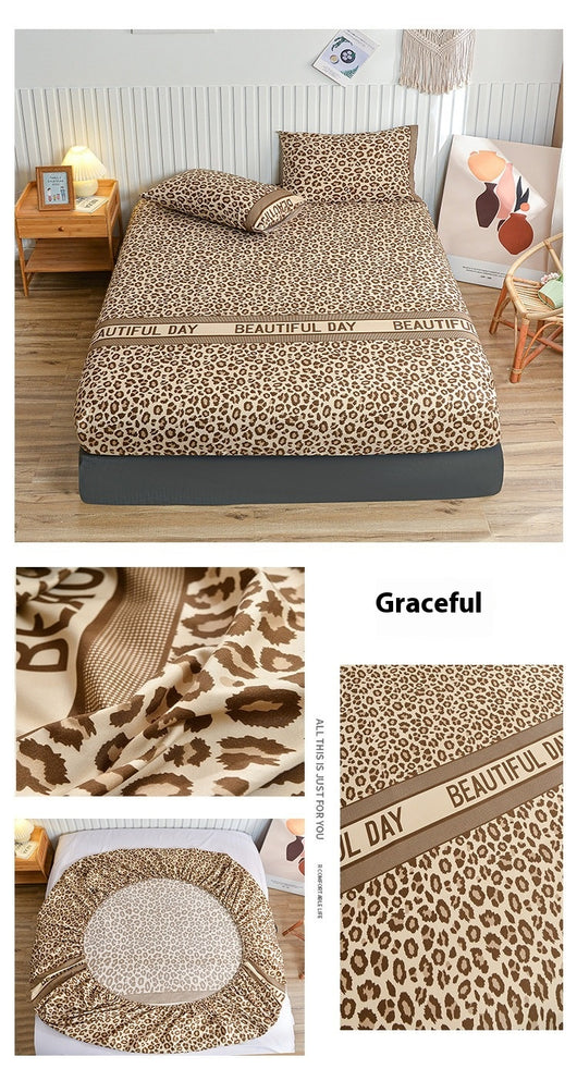 Juego de Sábana Ajustable y Funda de Almohada Estampada Suave - Image 26