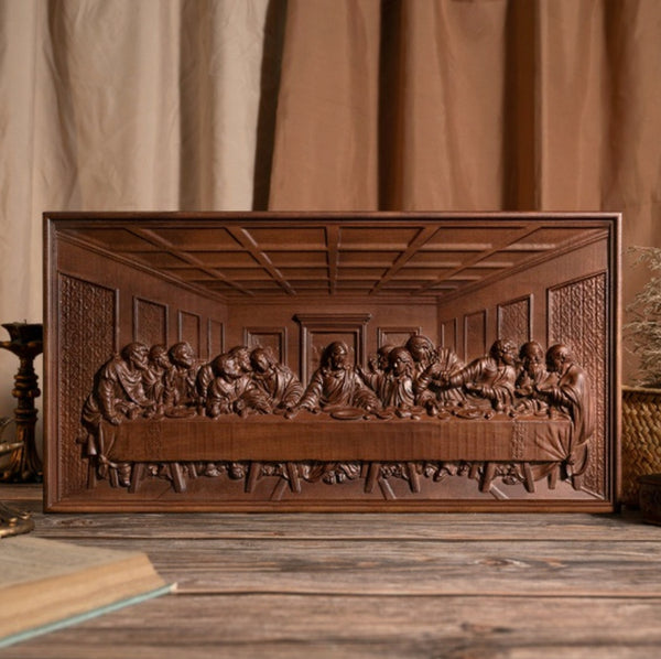 Cuadro Mural La Última Cena en Madera Maciza - Arte Decorativo