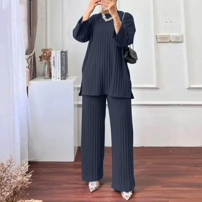 Conjunto Deportivo Mujer: Chaqueta, Blusa Manga Larga y Pantalón Palazzo - Image 4