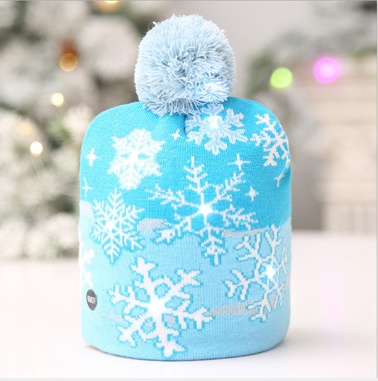 Gorro Navideño Tejido con Luces LED - Árbol de Navidad y Muñeco de Nieve - Image 7