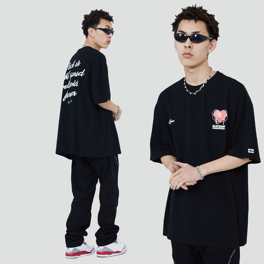 Camiseta Retro Street Niche de Manga Corta para Hombre
