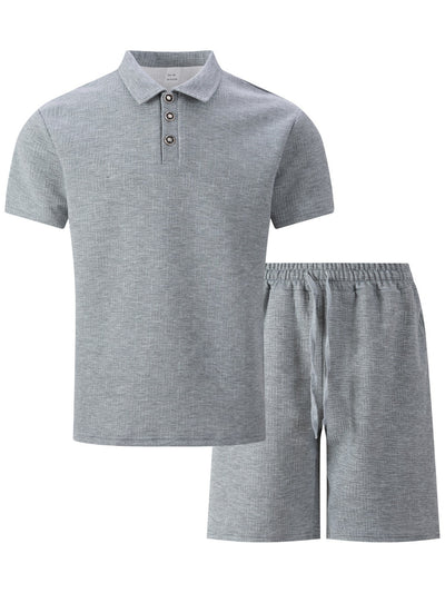 Saco Casual de Manga Corta con Textura Jacquard para Hombre - Image 16