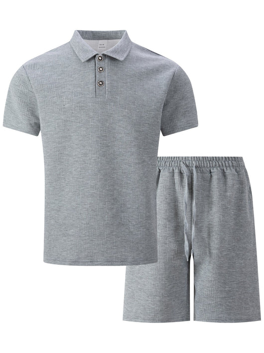 Saco Casual de Manga Corta con Textura Jacquard para Hombre - Image 16