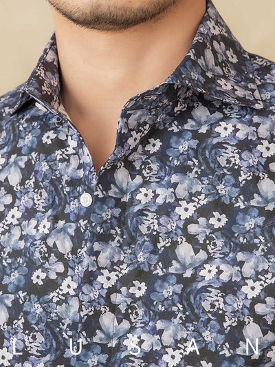 Camisa Estampada de Algodón Manga Larga Estilo Retro Primavera Verano - Image 6