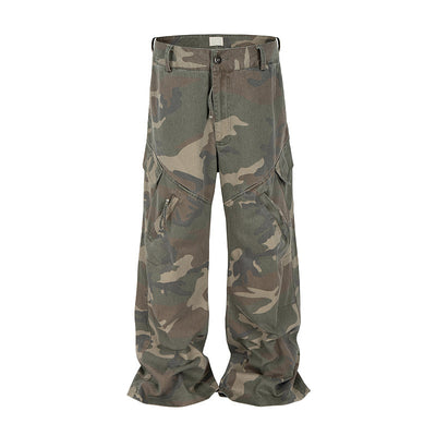 Jeans Anchos Tipo Cargo con Estampado Camuflaje y Bota Levemente Acampanada - Image 2