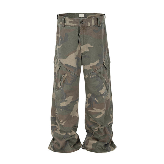Jeans Anchos Tipo Cargo con Estampado Camuflaje y Bota Levemente Acampanada - Image 2